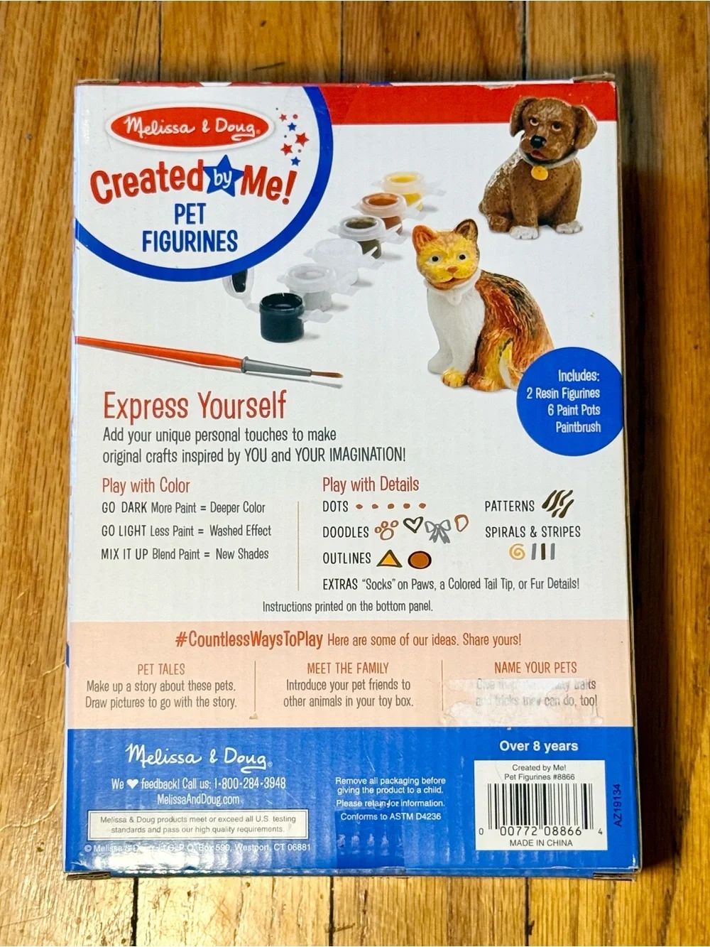 Melissa & Doug Created by Me! Pet Figurines Craft Kit - White